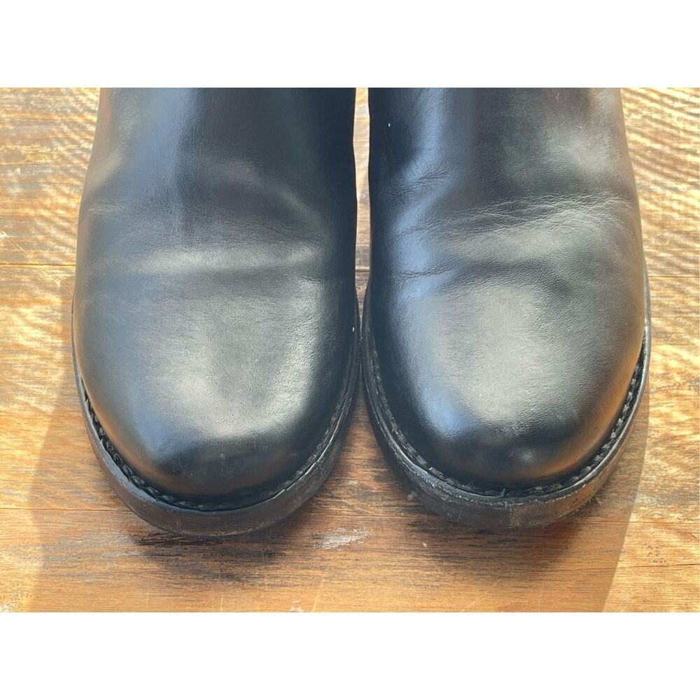 Frye Vicky Engineer Black Leather Moto Boots Size 9 - Picture 7 of 9